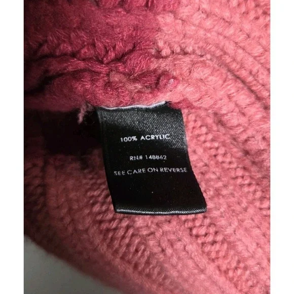 Torrid Cardigan Sweater Plus Size 3X Pink Striped Cable Knit Button Front - Picture 4 of 5